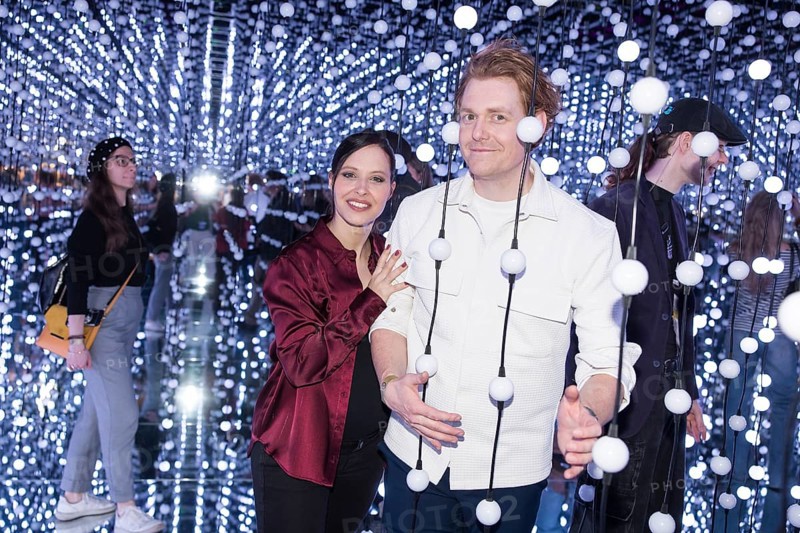 Nadja Jo Klapper and Johannes Heinrichs at the opening of Bubble Planet - The Adventure Museum for All Senses at Arena Berlin, Berlin, 11.12.2025