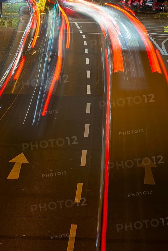 Rote Rückleuchten, Rush Hour, Rheinuferstraße, Cologne, Rhineland, North Rhine-Westphalia, Germany