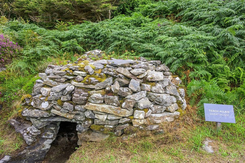 Stone sweat lodge, open-air museum, Glencolmcille, County Donegal, Ireland