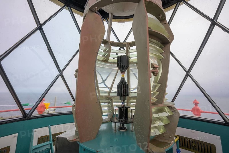 Modern lighthouse with LED technology in Fanad Head Lighthouse, Fanad, County Donegal, Ireland