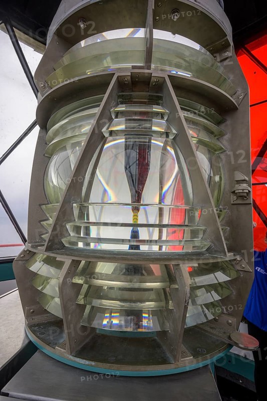 Modern lighthouse with LED technology in Fanad Head Lighthouse, Fanad, County Donegal, Ireland