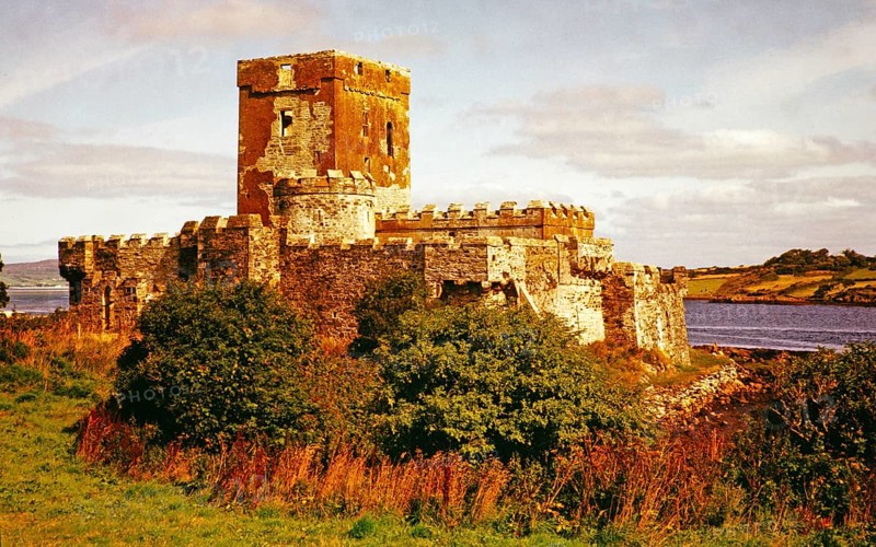 Doe Castle, Sheephaven Bay near the village of Creeslough, County Donegal, Ireland, 1960s