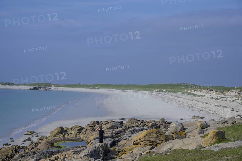 Rocks and sand at Gurteen Beach, Roundstone, County Galway, Ireland