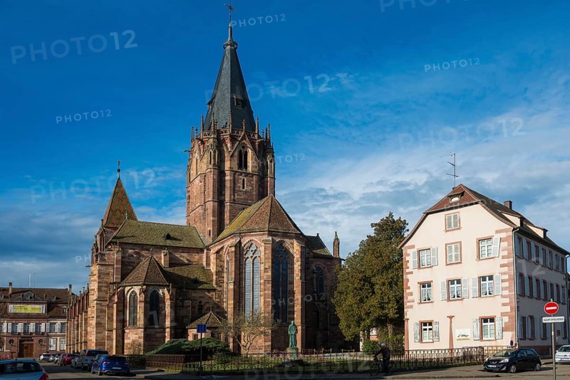 Gothic Church of St. Peter and Paul, Saints-Pierre-et-Paul, Wissembourg, Weissenburg, Alsace, Bas-Rhin Department, France