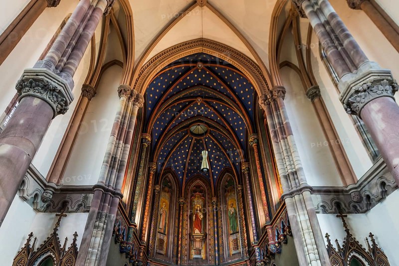 Interior view, Chapelle Notre-Dame, Molsheim, Alsace, Bas-Rhin Department, France