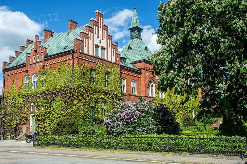 Brick courthouse built in 1902 in Ystad, Skåne County, Sweden, Scandinavia