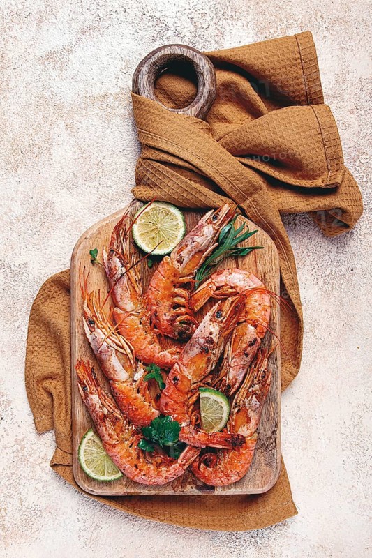 Fried Langoustines, Australian, lime and herbs, spices, homemade, no people