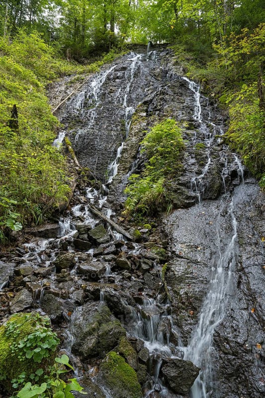 Rottach Wasserfall, Felsen, Rottach-Egern, Mangfall Mountains, Upper Bavaria, Bavaria, Germany