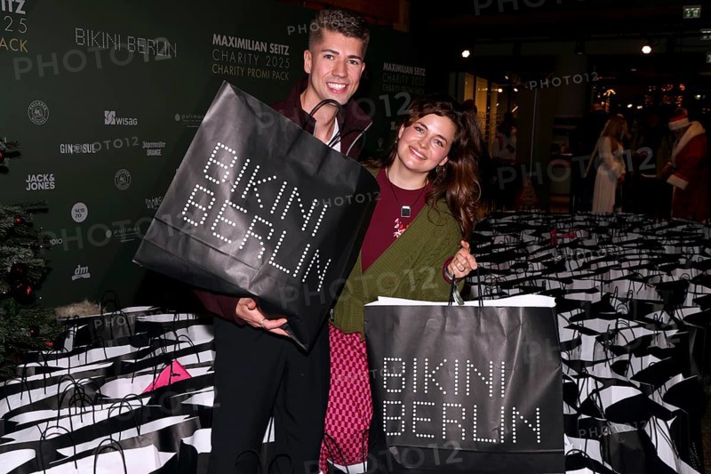 Maximilian Seitz, Ronja Forcher, 5th Charity Celebrity Pack 2025 campaign for Street Sweeper e.V. at Bikini Berlin, 26.11.2025
