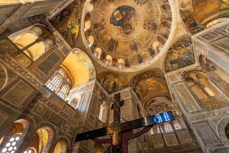 Catholic of Hosios Lukas Monastery, UNESCO World Heritage Site in Steiri, Greece