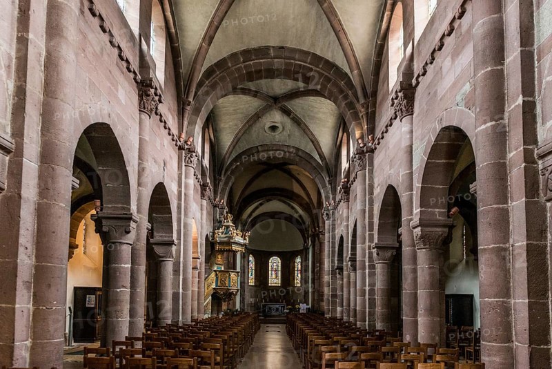 Interior view, Église Sainte-Foy, Sélestat, Schlettstadt, Alsace, Bas-Rhin Department, France