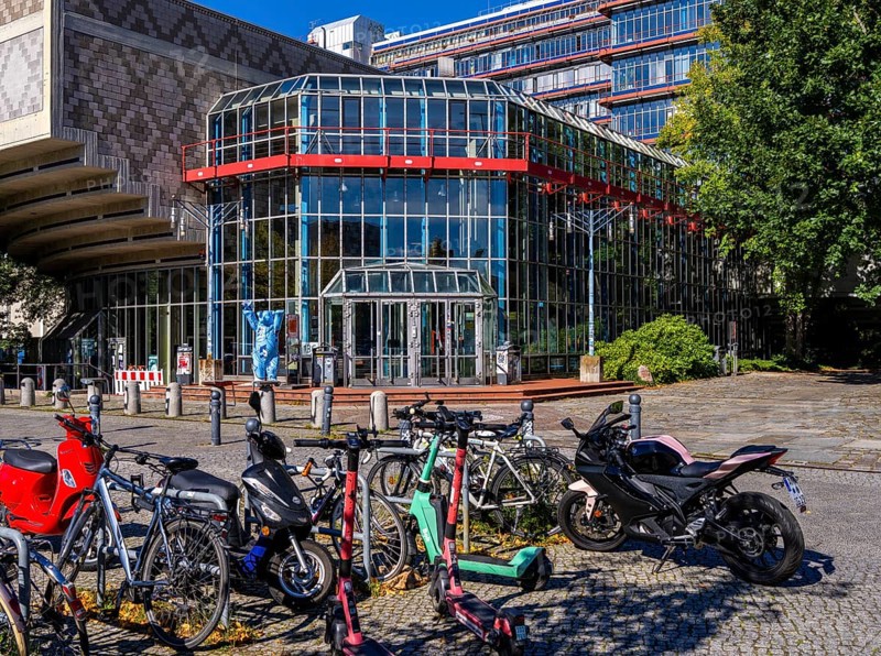 Entrance to the Einstein Center for Mathematics building at the Technical University of Berlin on Straße des 17 June, Berlin, Germany