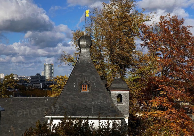 St. Michael's Chapel Tower with the Post Tower, Bonn, North Rhine-Westphalia, Germany