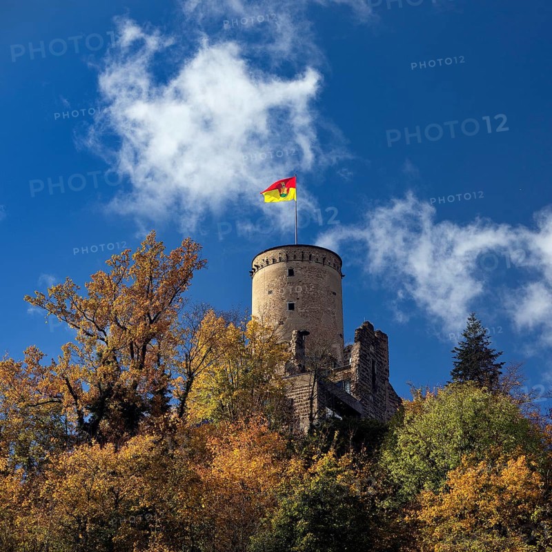 Godesburg in autumn, Bad Godesberg, Bonn, North Rhine-Westphalia, Germany