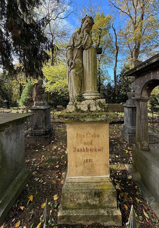 Old tombs at the castle cemetery at the Michaelskapelle, Bad Godesberg, Bonn, North Rhine-Westphalia, Germany