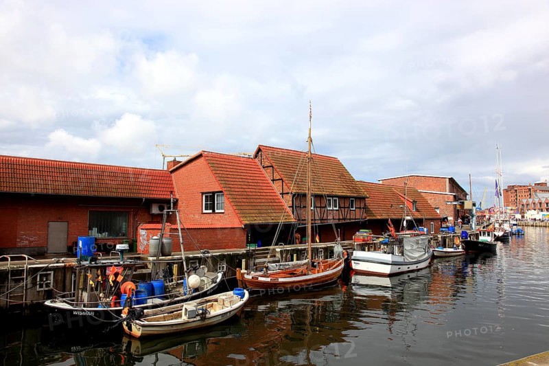 The Old Harbour in Wismar, Nordwestmecklenburg district, Mecklenburg-Vorpommern, Germany