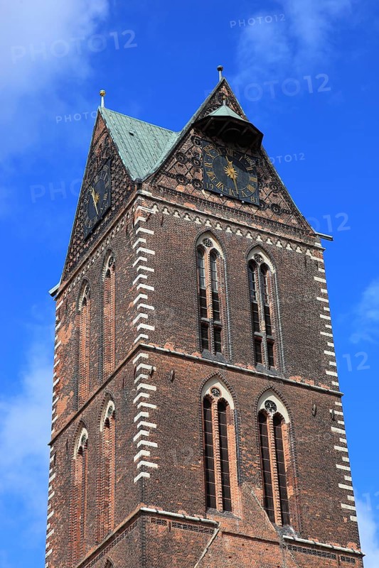 St. Mary's Church, also St. Mary's Church, center of the old town of Wismar, Northwest Mecklenburg district, Mecklenburg-Western Pomerania, Germany
