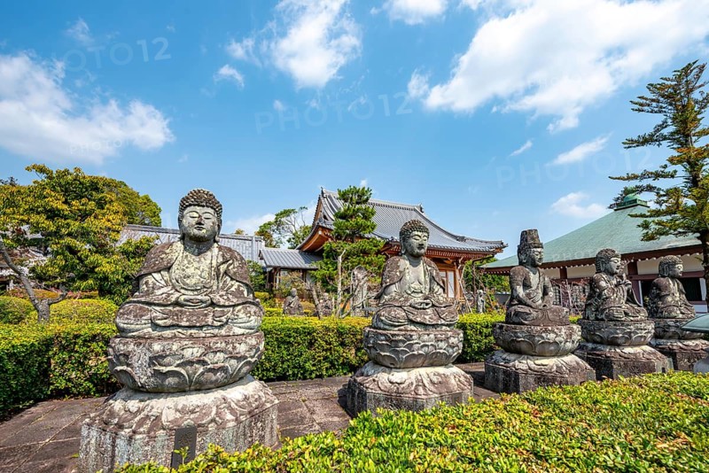 Stone Buddha Statues, Ninna-ji Renge-ji Temple, Buddhist Temple, Kyoto, Japan