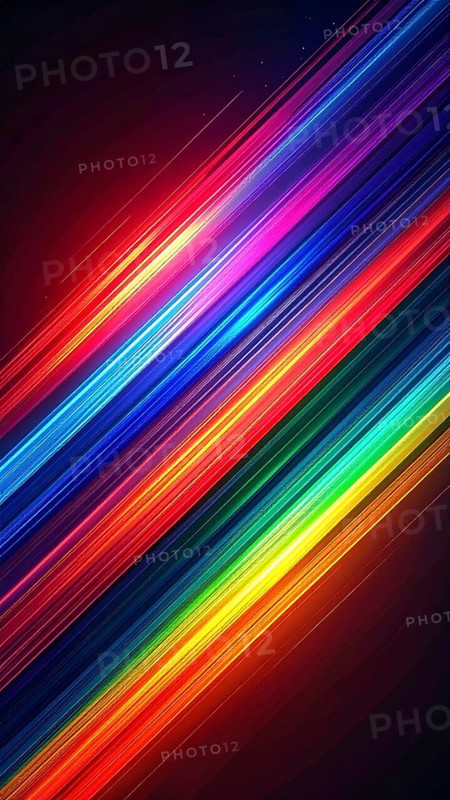 Abstract digital art featuring vibrant, intersecting neon lines creating a geometric pattern, Intersecting neon lines form a vibrant abstract geometric grid against a black background, Seamless looping illustration, colorful diagonal lines, creating a modern dynamic template background, vibrant colored lines and geometric forms for business or technology wallpaper, AI generated