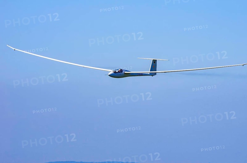 A Schempp-Hirth Nimbus 4M motor glider, D-KAOL registration, during a screening as part of an air show at the Rossfeld Air Sports Association on Rossfeld in Metzingen-Glems, Baden-Württemberg, Germany, for editorial use only