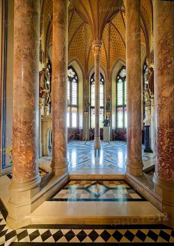 Count's Hall and Imperial Hall, Hohenzollern Castle, ancestral home of the House of Hohenzollern, interior, noble family, German emperors, Bisingen, Baden-Württemberg, Germany