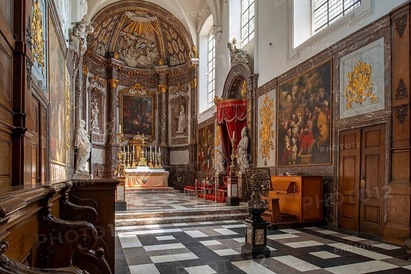 John the Evangelist church at 12th century Park Abbey, Abdij van Park, Premonstratensian abbey at Heverlee near Leuven in Flemish Brabant, Belgium