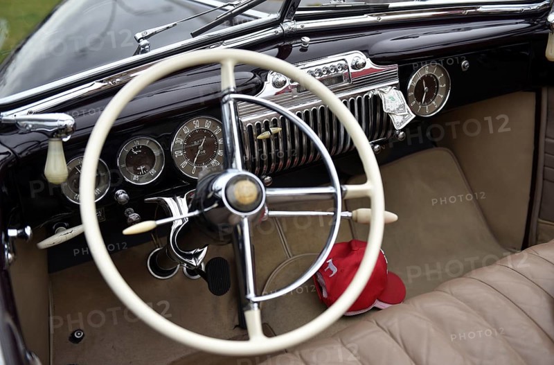 Classic car, 1947 Cadillac Series 62 Convertible, USA, at a classic car meeting in Büsum, Schleswig-Holstein, Germany