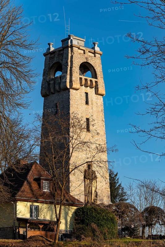 Bismarck Tower on the Königsberg near Bad Pyrmont, Weserberland, Lower Saxony, Germany