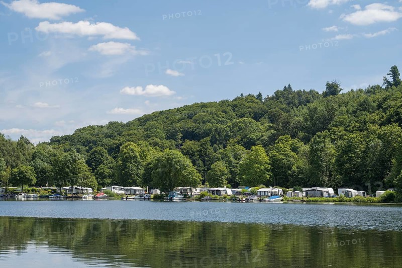 Campsite on the Ruhr, Kettwig, Essen, Rur region, North Rhine-Westphalia, Germany