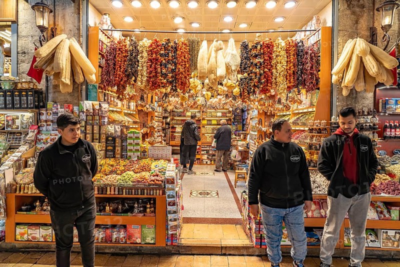 The Egyptian Bazaar Misir Çarsisi or Spice Bazaar in Eminönü, Istanbul, Turkey