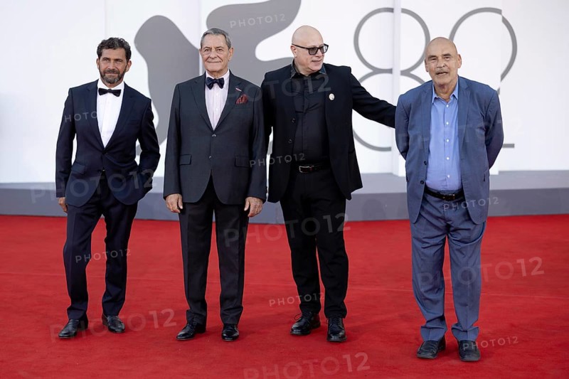 Venice, Italy - 3 September 2025: Vincenzo Pirrotta, Federico Pacifici during the Red Carpet of - Duse - during the 82nd Venice International Film Festival