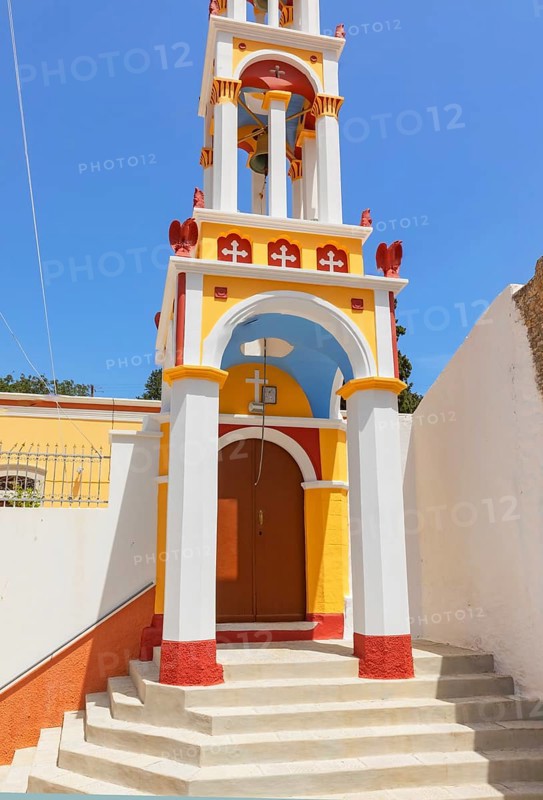 Orthodox church, Chorio, Symi Island, Dodecanese Islands, Greece