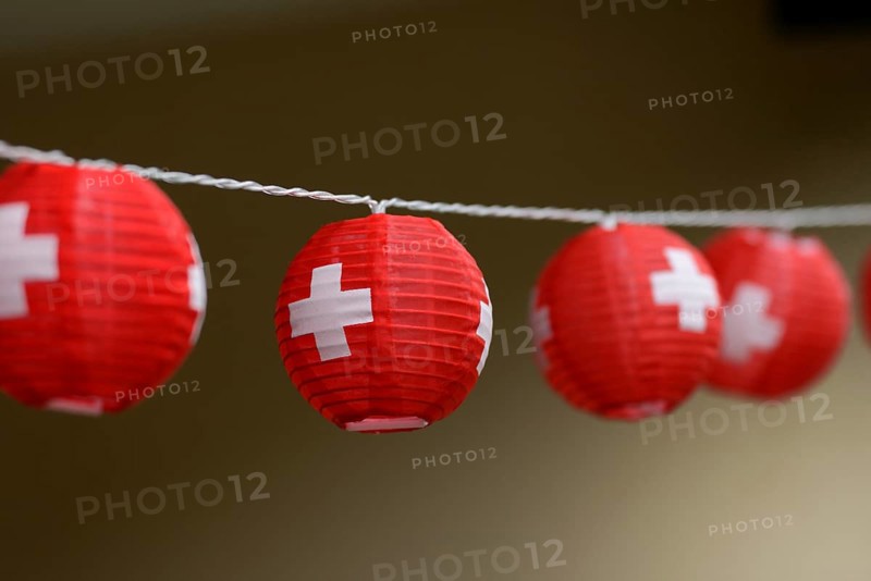 Lantern necklace with Swiss cross, for the bank holidays on 1 August, Switzerland