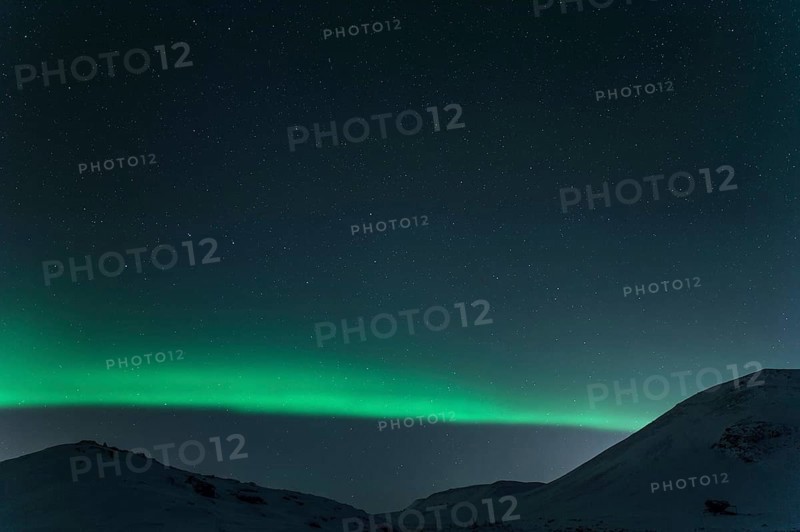 Northern Lights, Close to Keflavik, Ring Road, Mountains, Frost, Winter, Cold, Snow, Night, Iceland* Northern Lights, Close to Keflavik, Ring Road, Mountain Range, Cold, Snow, Night, Iceland