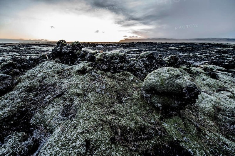Stones and Moss along the Ring Road, Mountains, Frost, Winter, Cold, Cloudy, Iceland* Stones and Moss along the Ring Road, Mountain Range, Cold, Cloudy, Iceland