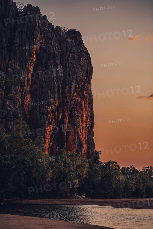 Special light atmosphere in the outback at Windjana Gorge National Park in Australia