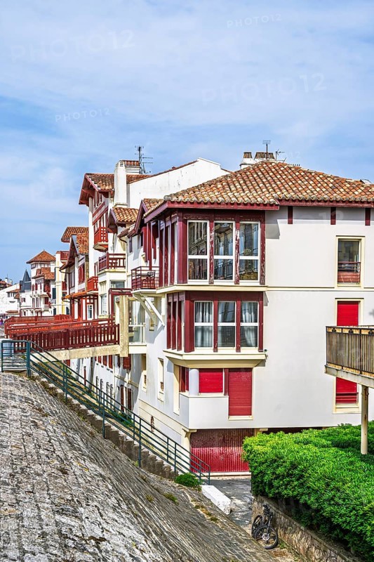 Beach and seaside in Saint-Jean-de-Luz, Nouvelle-Aquitaine, Pyrenees-Atlantiques, France