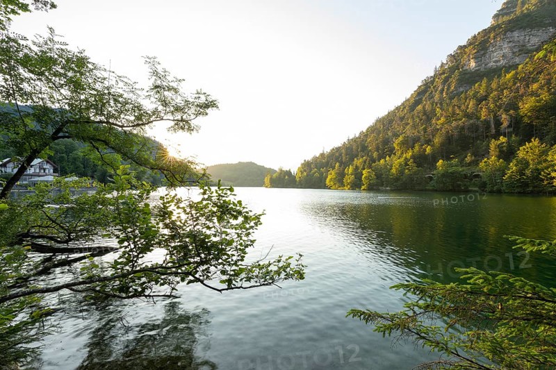Sunrise in summer at Lake Thumsee near Bad Reichenhall