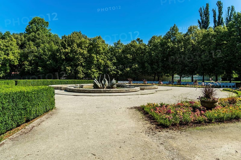 The Medical Garden, Medická záhrada, with the Swan Fountain in Bratislava, Slovakia