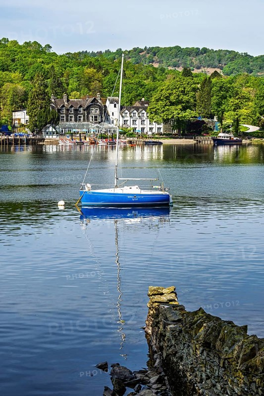 Boats on Windermere Lake, Fell Foot Park, Lake District, Cumbria, England, United Kingdom
