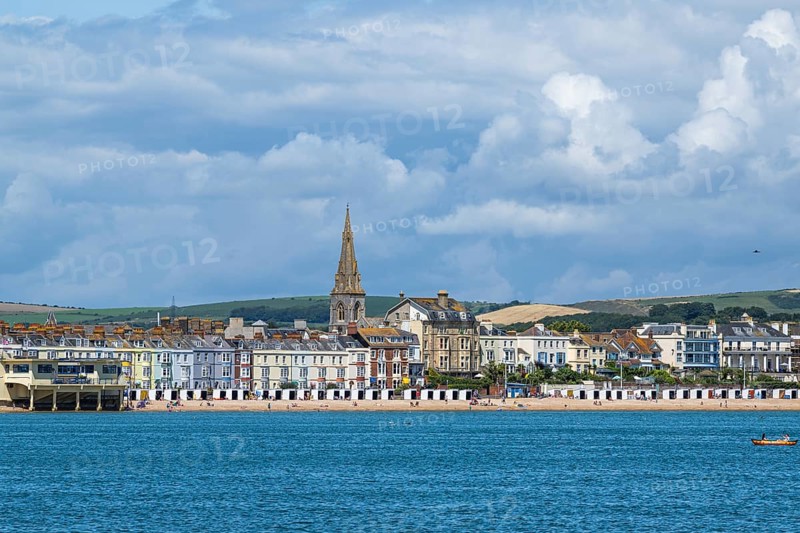 Beach and seaside in Weymouth, Esplanade, Weymouth, Dorset, England, United Kingdom