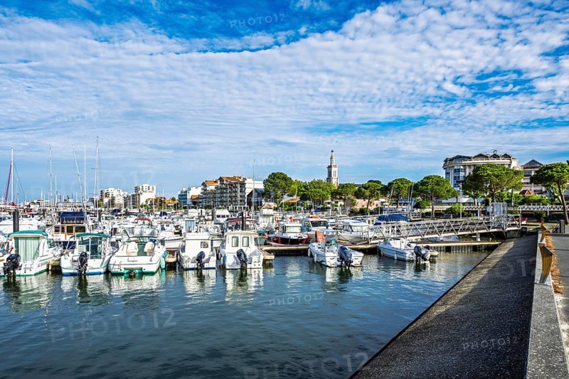Marina and Beach in Arcachon, Gironde, France