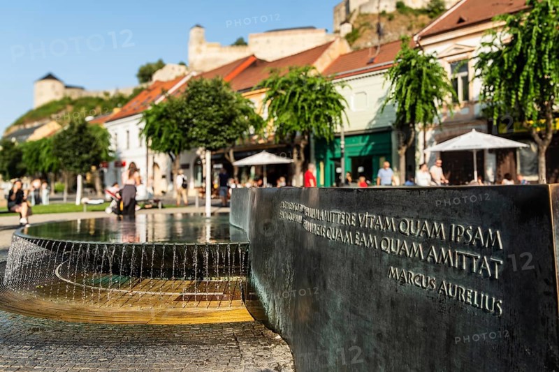 Mark Aurel fountain and fountain on Peace Square, Capital of Culture 2026, Trencín, Slovakia