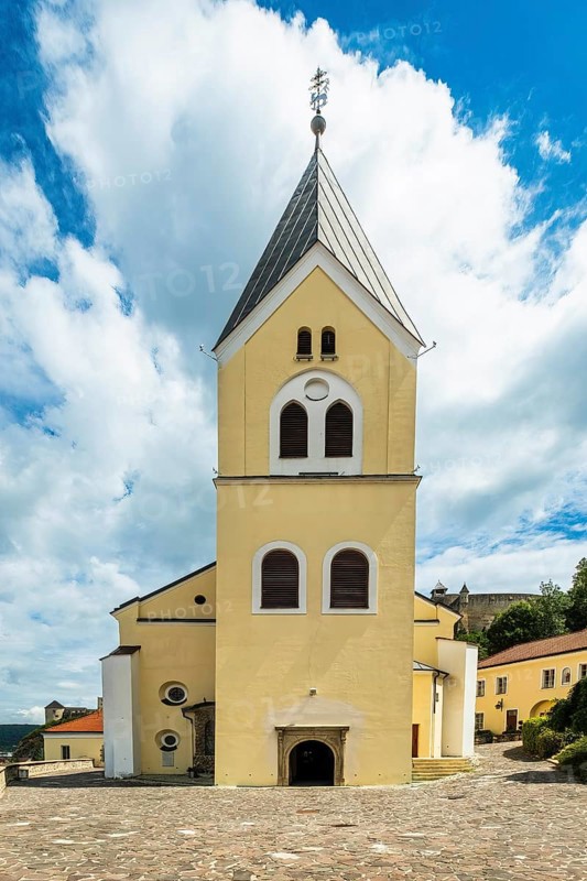 View of St Mary's Castle, Parish Church of the Nativity of the Virgin Mary, Capital of Culture 2026, Trencín, Slovakia