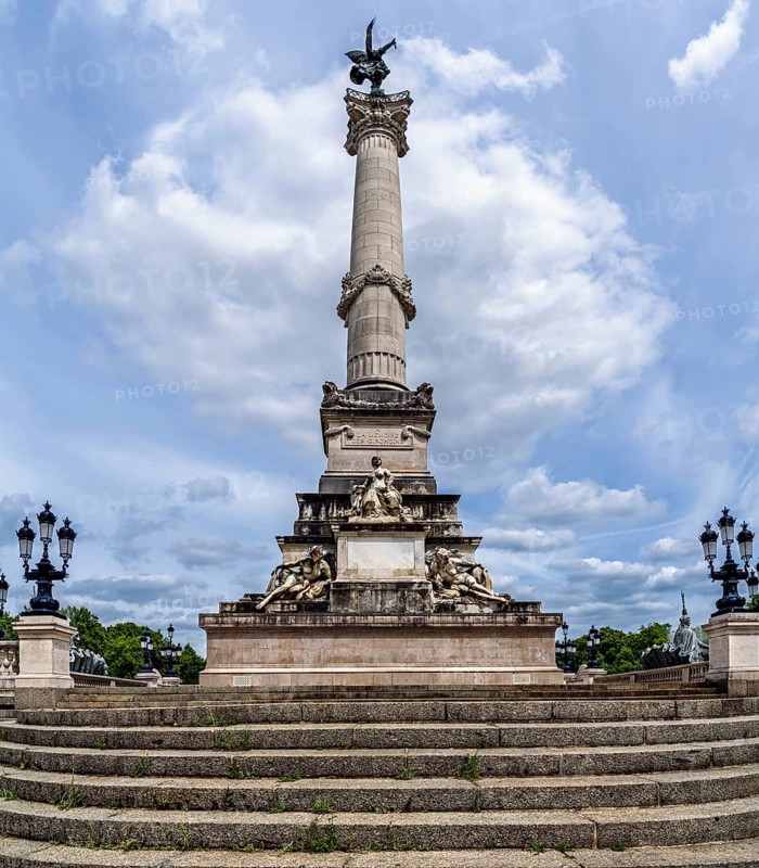 Fontaine du Char du Triomphe de la Concorde, Place des Quinconces, Bordeaux, Gironde, Nouvelle-Aquitaine, France