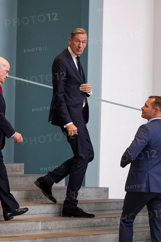 Mathias Döpfner (CEO of Axel Springer SE) after the Made for Germany investment summit at the Federal Chancellery. The investment summit aims to strengthen Germany as a business location, with representatives from a total of 61 German companies meeting with Chancellor Merz. Berlin, 21 July 2025