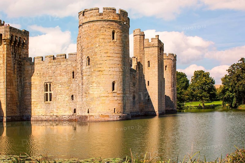 Bodiam Castle is located in East Sussex near the River Rother. It has long been one of England's most popular and best-known castles. England, UK
