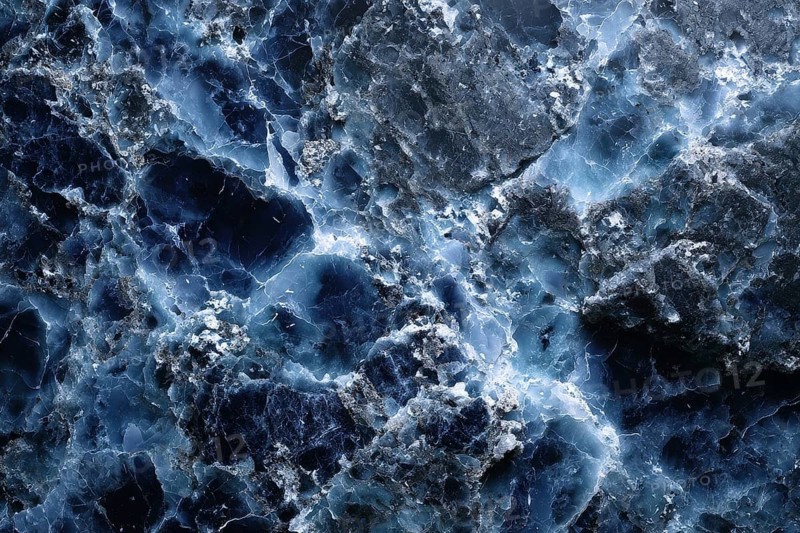 Black and blue marble stone background tone texture, AI generated