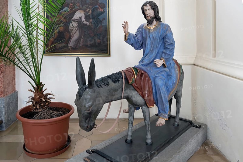 Palmesel, around 1490, St John's parish church, Biberacher Str. 6, Ummendorf, Biberach district, Baden-Württemberg, Germany