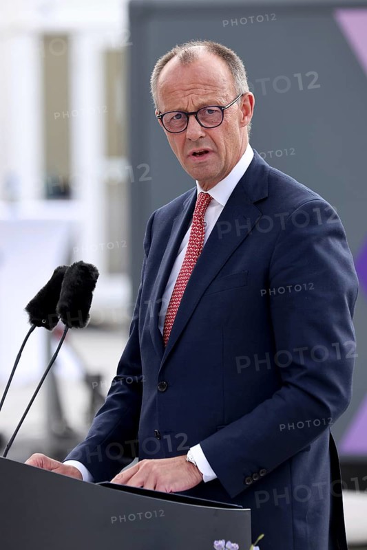 Friedrich Merz also Joachim-Friedrich Martin Josef Merz, Chancellor of the Federal Republic of Germany - Festakt 70 Jahre Deutschland in der NATO, Federal Ministry of Defence, Berlin, 09.7.25